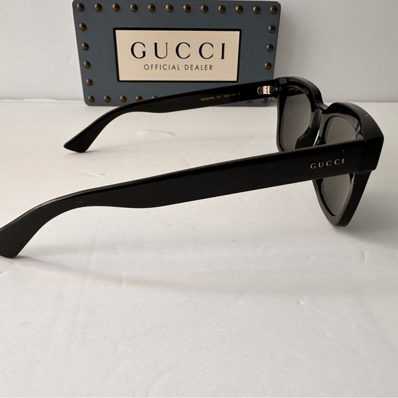 New  - 💯 Authentic Gucci Smoke Square Men's Sunglasses GG0001SN 001 - Picture 8 of 12